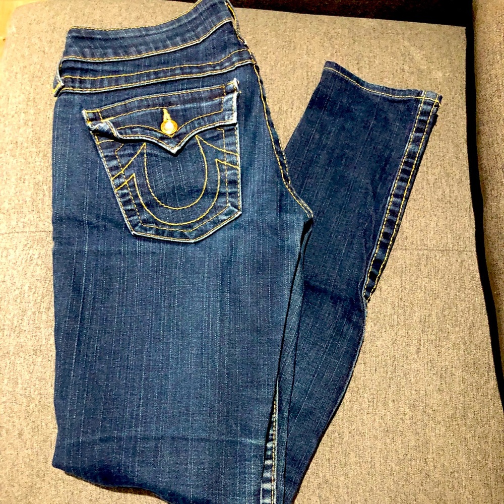 True Religion Julie Style Dark Denim Jeans Size 27